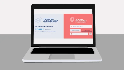 Interface mon compte de formation