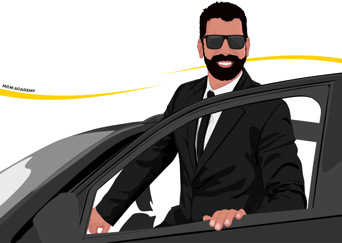 chauffeur vtc dans sa voiture